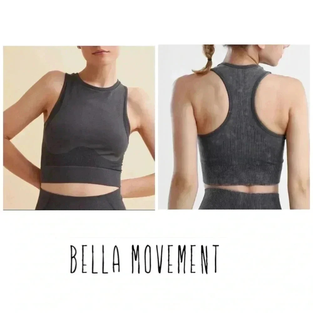 🆕Bella Movement  Race Back Work Out Crop Tank L🆕